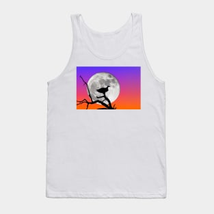 Vulture Silhouetted Against Supermoon Tank Top